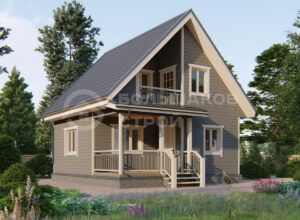 Каркасный дом ДК015