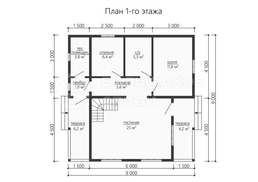 План 1 этаж